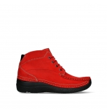 wolky bottines a lacets 06242 roll shoot 16505 nubuck rouge fonce