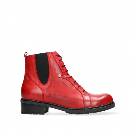 wolky bottines 04481 volga xw 30505 cuir rouge fonce