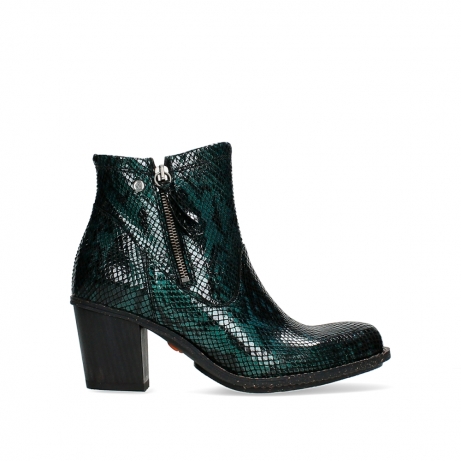 wolky bottines 08725 campo 92880 cuir imprime serpent petrol