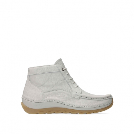 wolky bottines a lacets 04901 salado 71120 cuir blanc creme