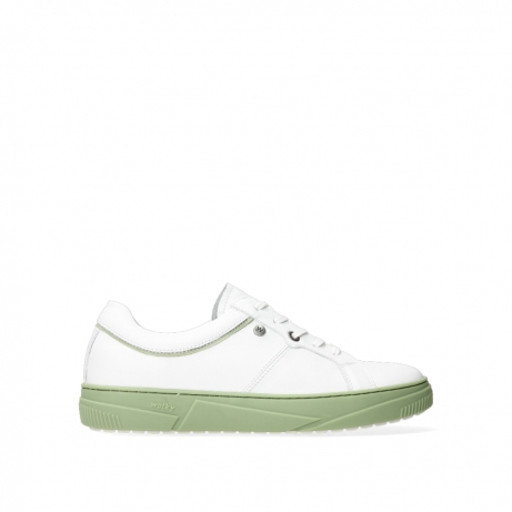 wolky chaussures a lacets 02080 pull 30174 cuir blanc vert clair