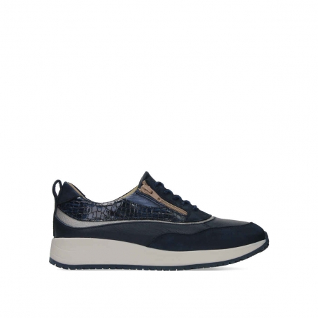 wolky chaussures a lacets 02278 sprint 91823 cuir bleu argent