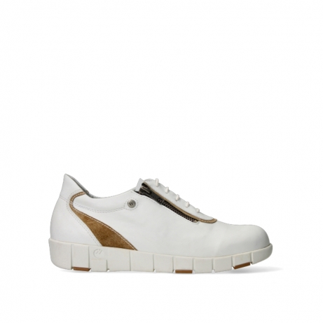 wolky chaussures a lacets 02452 etosha hv 30139 cuir blanc beige