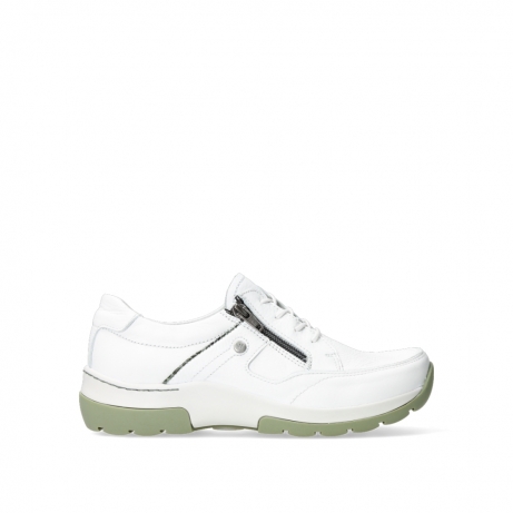 wolky chaussures a lacets 03033 ska 20174 cuir blanc vert clair