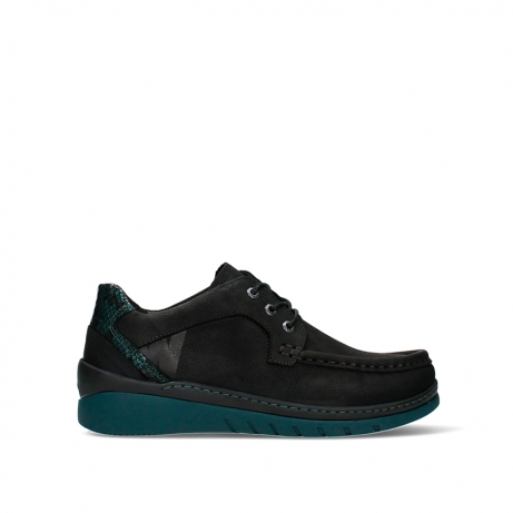 wolky chaussures a lacets 04852 time 12088 nubuck noir petrol