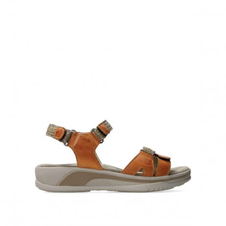 wolky women sandals 01056 acula 31557 cuir orange